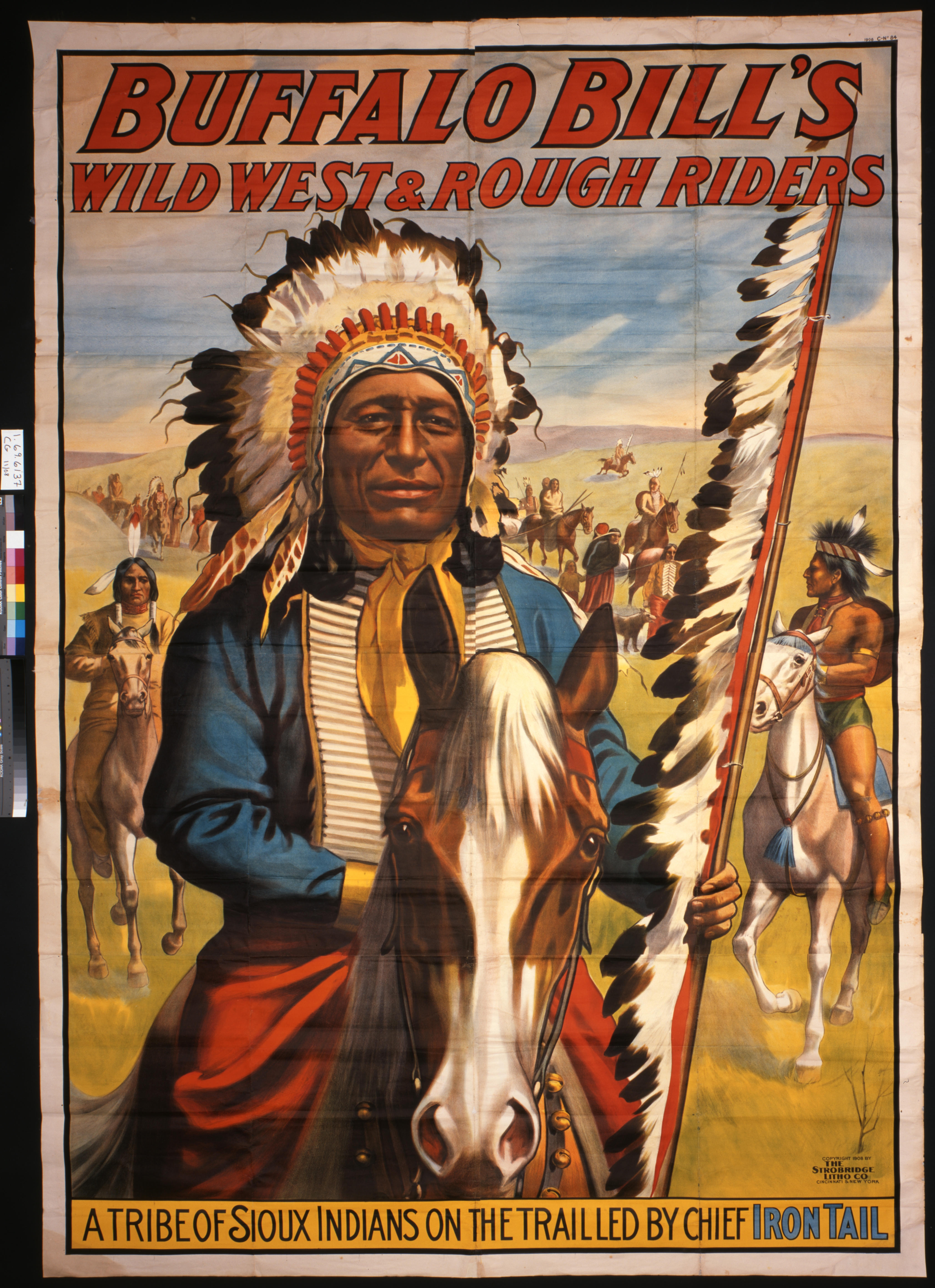 Native American Indian Buffalo Bills Rough Riders Horseback Poster Print A3 A4